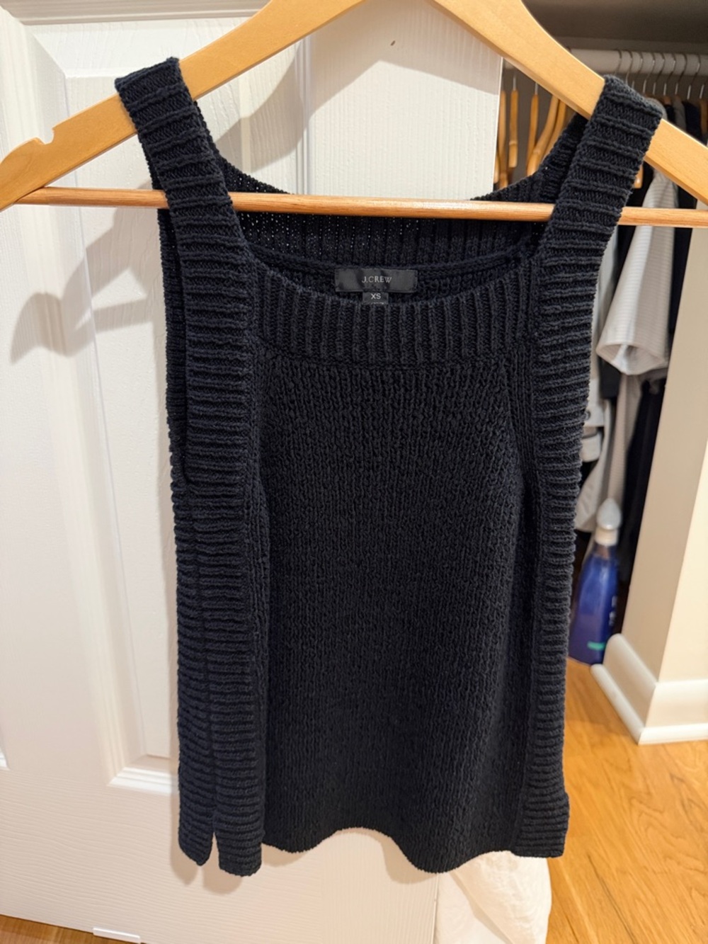 J. Crew Black Ribbed-Knit Tank
